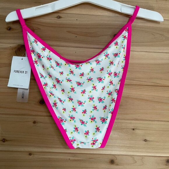 Pink And White Floral Bikini - Picture 2 of 3